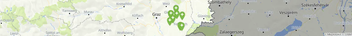 Kartenansicht für Apotheken-Notdienste in der Nähe von Markt Hartmannsdorf (Weiz, Steiermark)